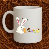 Happy Easter Bunny Eating Candy Funny Boy Girl Easter  Coffee Mug thumb 2