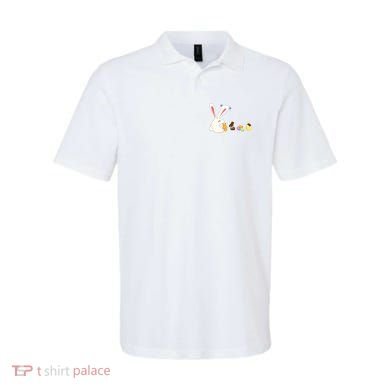 Happy Easter Bunny Eating Candy Funny Boy Girl Easter  Polo