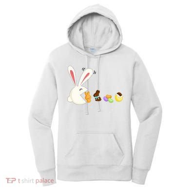 Happy Easter Bunny Eating Candy Funny Boy Girl Easter  Women's Hoodie