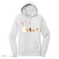 Happy Easter Bunny Eating Candy Funny Boy Girl Easter  Women's Hoodie thumb 0
