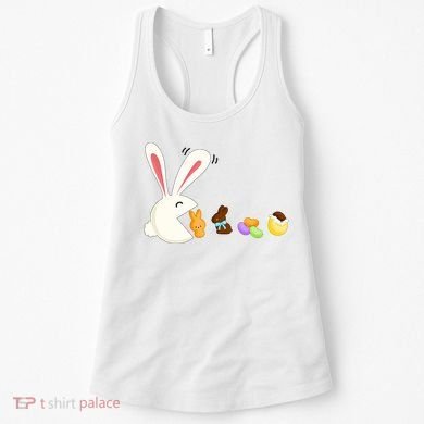 Happy Easter Bunny Eating Candy Funny Boy Girl Easter  Women's Tank Top