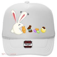 Happy Easter Bunny Eating Candy Funny Boy Girl Easter  Hat thumb 0