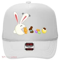 Happy Easter Bunny Eating Candy Funny Boy Girl Easter  Hat thumb 0