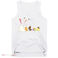 Happy Easter Bunny Eating Candy Funny Boy Girl Easter  Tank Top thumb 0