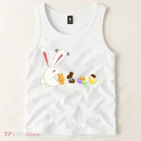 Happy Easter Bunny Eating Candy Funny Boy Girl Easter  Tank Top thumb 2