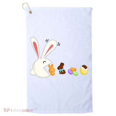 Happy Easter Bunny Eating Candy Funny Boy Girl Easter  Golf Towel
