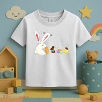 Happy Easter Bunny Eating Candy Funny Boy Girl Easter  Toddler T-Shirt thumb 3