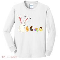 Happy Easter Bunny Eating Candy Funny Boy Girl Easter  Kids Long Sleeve Shirt thumb 0