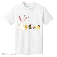 Happy Easter Bunny Eating Candy Funny Boy Girl Easter  Kids T-Shirt thumb 0