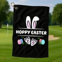 Hoppy Easter Bunny Holiday Cute Golf Towel thumb 1