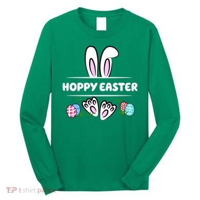 Hoppy Easter Bunny Holiday Cute Long Sleeve Shirt
