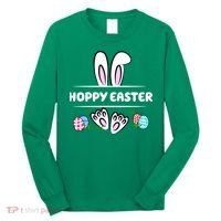 Hoppy Easter Bunny Holiday Cute Long Sleeve Shirt thumb 0