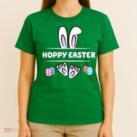 Hoppy Easter Bunny Holiday Cute T-Shirt thumb 4