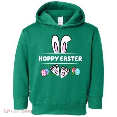 Hoppy Easter Bunny Holiday Cute Toddler Hoodie