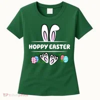 Hoppy Easter Bunny Holiday Cute Women's T-Shirt thumb 0