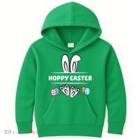 Hoppy Easter Bunny Holiday Cute Kids Hoodie thumb 0