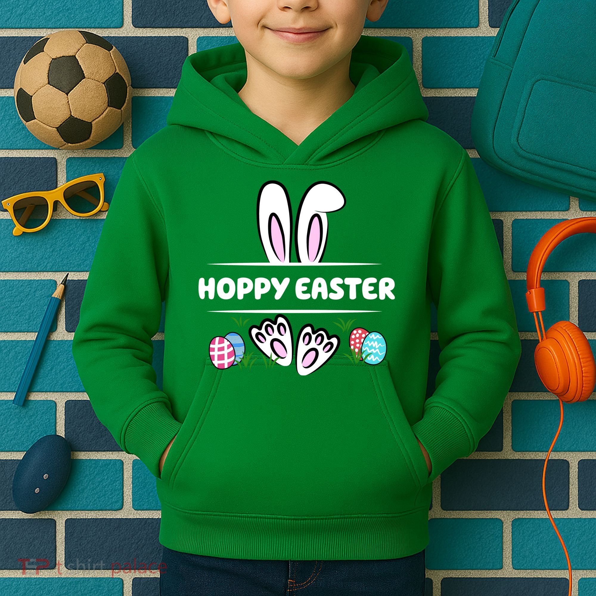 Hoppy Easter Bunny Holiday Cute Kids Hoodie