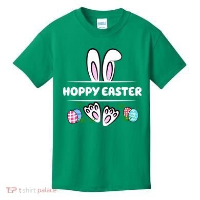 Hoppy Easter Bunny Holiday Cute Kids T-Shirt