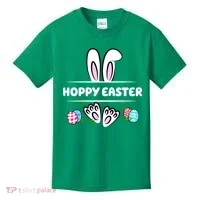 Hoppy Easter Bunny Holiday Cute Kids T-Shirt thumb 0