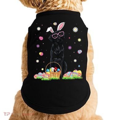 Happy Easter Cute Black Labrador Bunny Ears Dog Lovers Doggie Tank