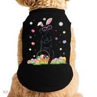 Happy Easter Cute Black Labrador Bunny Ears Dog Lovers Doggie Tank thumb 0