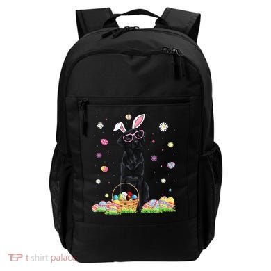 Happy Easter Cute Black Labrador Bunny Ears Dog Lovers Backpack