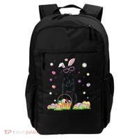 Happy Easter Cute Black Labrador Bunny Ears Dog Lovers Backpack thumb 0