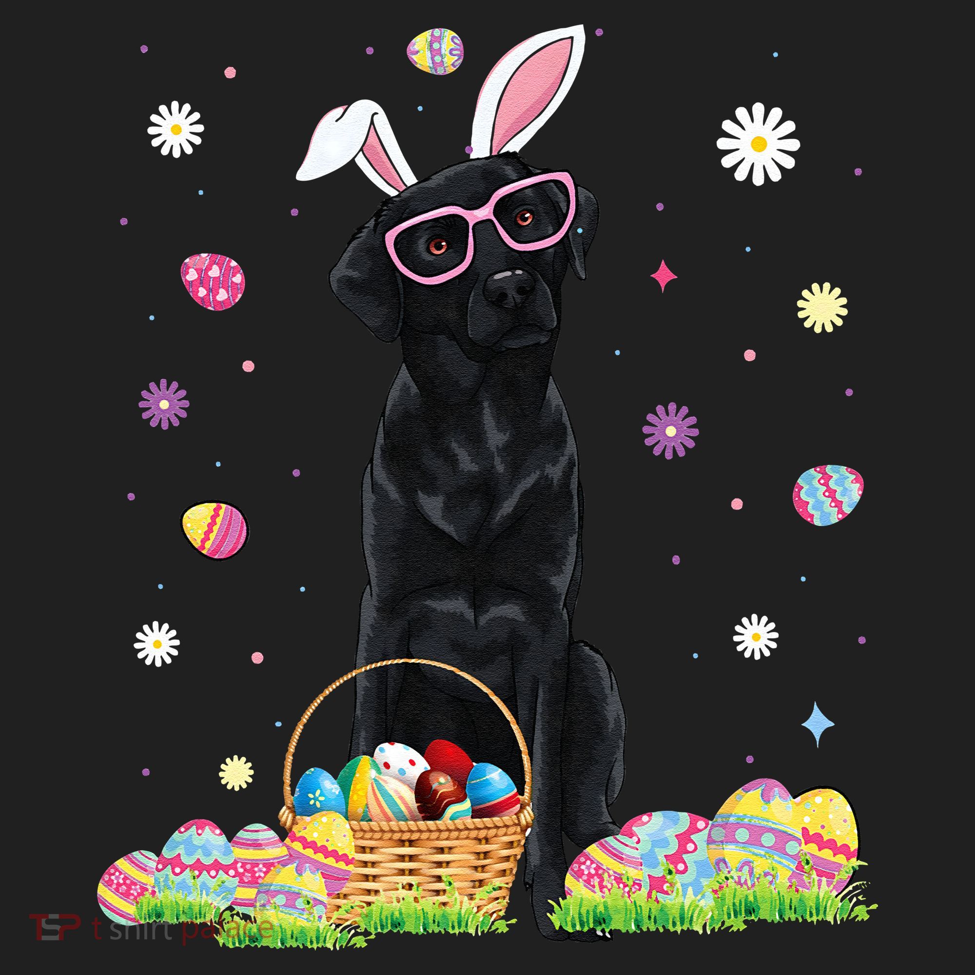 Happy Easter Cute Black Labrador Bunny Ears Dog Lovers Beanie