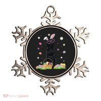Happy Easter Cute Black Labrador Bunny Ears Dog Lovers Ornament thumb 0