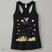 Happy Easter Cute Black Labrador Bunny Ears Dog Lovers Women's Tank Top thumb 3