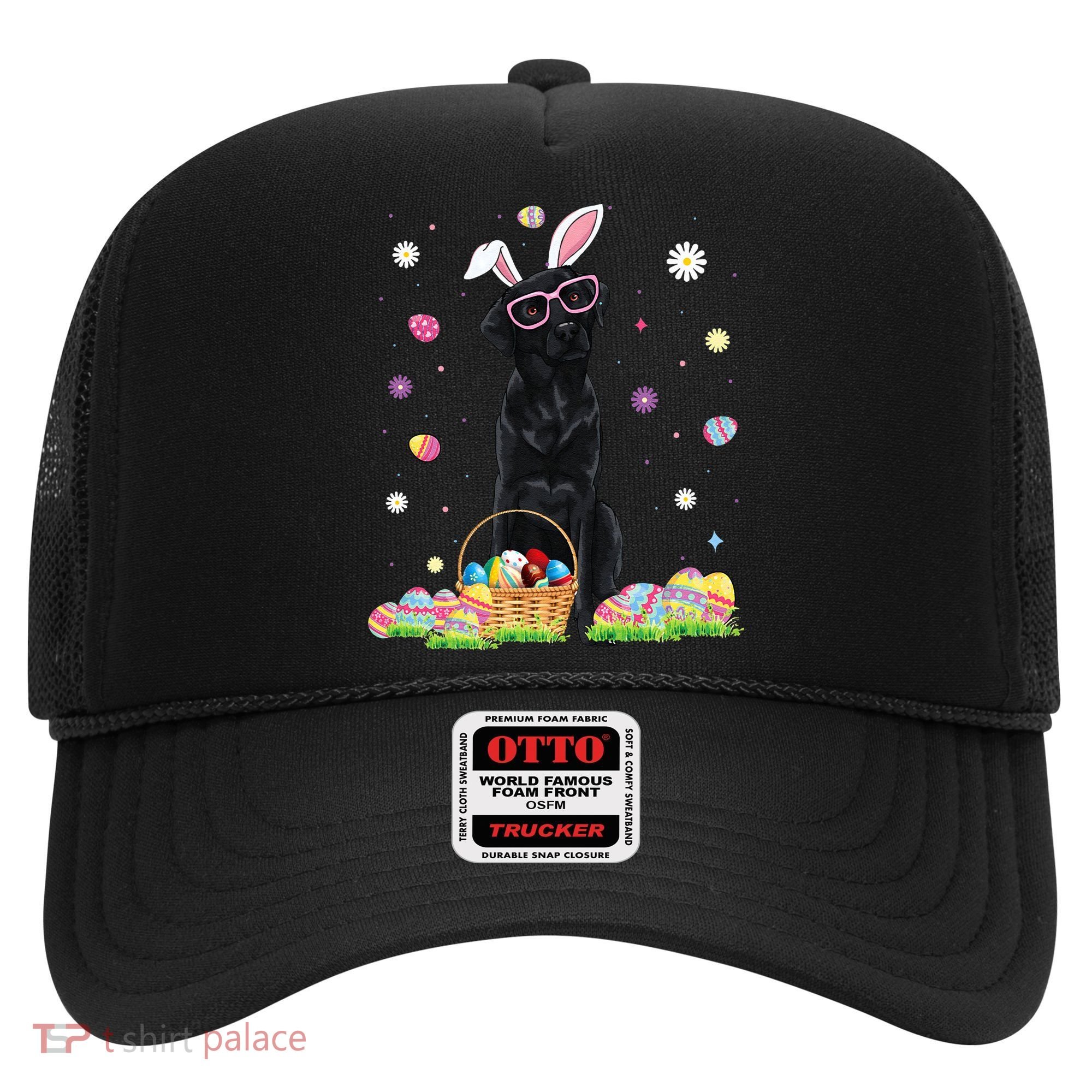 Happy Easter Cute Black Labrador Bunny Ears Dog Lovers Hat