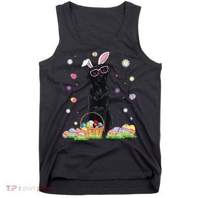 Happy Easter Cute Black Labrador Bunny Ears Dog Lovers Tank Top