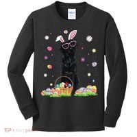 Happy Easter Cute Black Labrador Bunny Ears Dog Lovers Kids Long Sleeve Shirt thumb 0