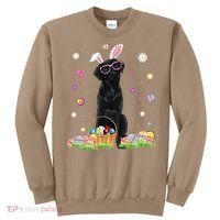 Happy Easter Cute Black Labrador Bunny Ears Dog Lovers Sweatshirt thumb 0