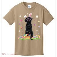 Happy Easter Cute Black Labrador Bunny Ears Dog Lovers Kids T-Shirt thumb 0