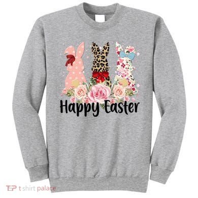 Happy Easter Cute Floral Bunnies Sweatshirt