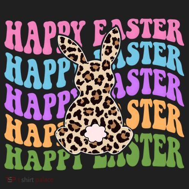 Happy Easter Cheetah Bunny Colorful Retro Comfort Colors Boxy T-Shirt