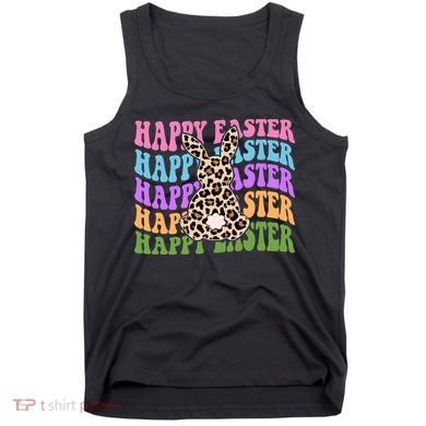 Happy Easter Cheetah Bunny Colorful Retro Tank Top