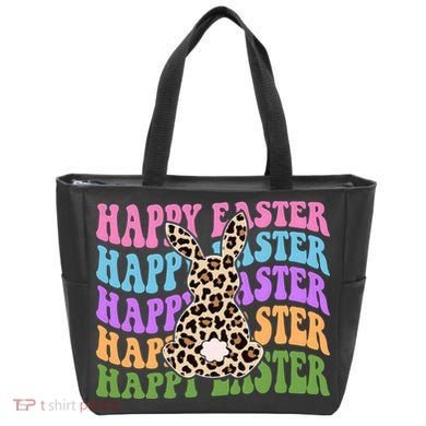 Happy Easter Cheetah Bunny Colorful Retro Bag