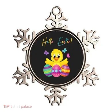 Hello Easter Cute Chick Holiday Ornament
