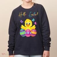Hello Easter Cute Chick Holiday Women's Sweatshirt thumb 0
