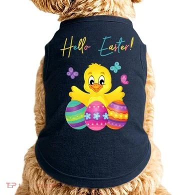 Hello Easter Cute Chick Holiday Doggie Tank