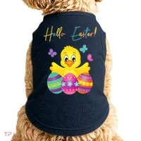 Hello Easter Cute Chick Holiday Doggie Tank thumb 0