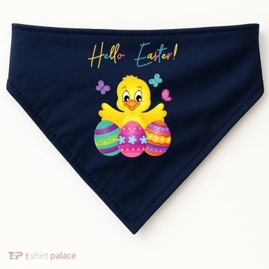 Hello Easter Cute Chick Holiday USA-Made Doggie Bandana