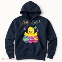 Hello Easter Cute Chick Holiday Hoodie thumb 0