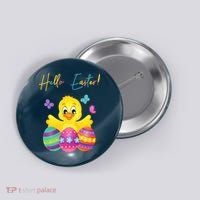 Hello Easter Cute Chick Holiday Button thumb 0