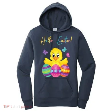 Hello Easter Cute Chick Holiday Women's Hoodie