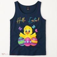 Hello Easter Cute Chick Holiday Tank Top thumb 2