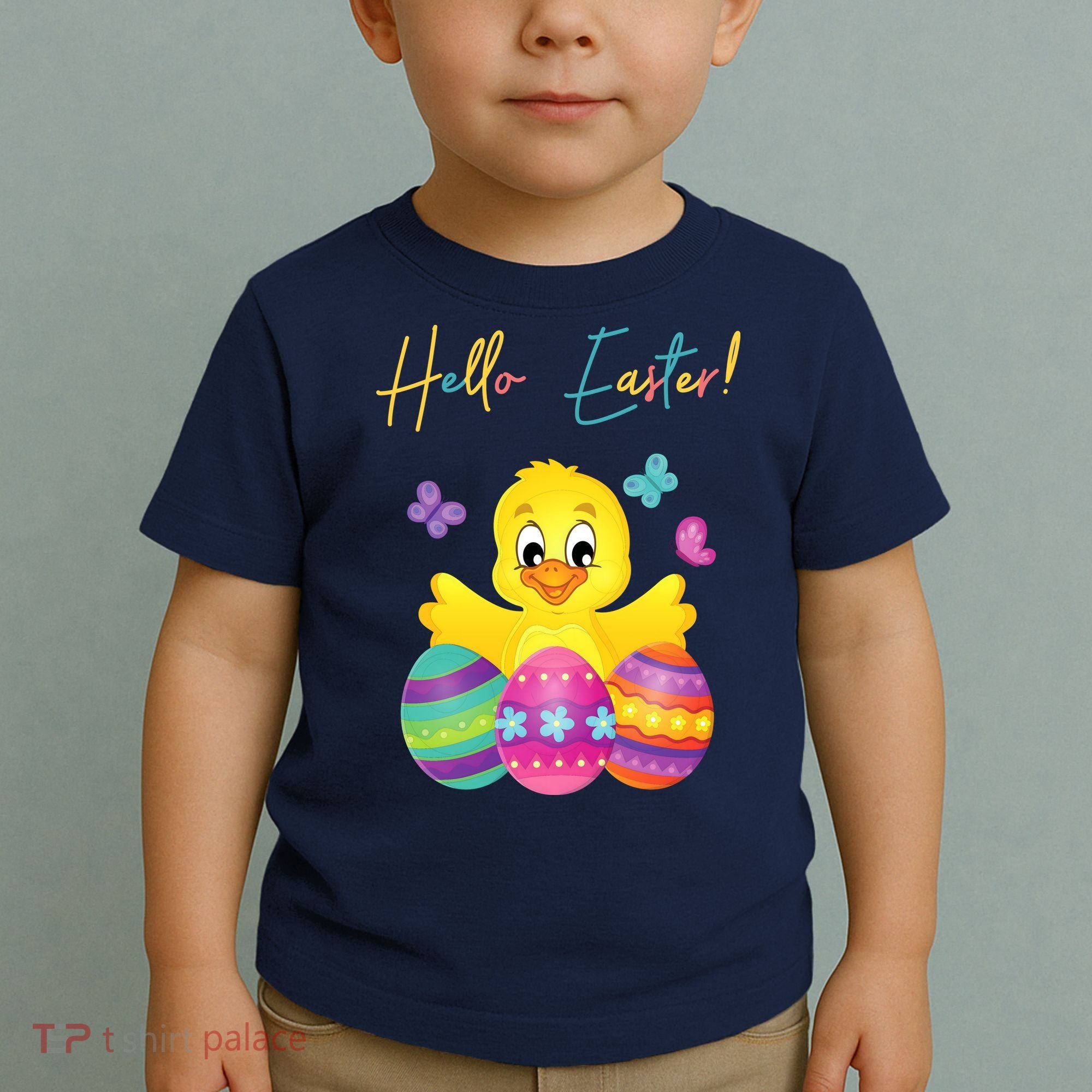 Hello Easter Cute Chick Holiday Toddler T-Shirt
