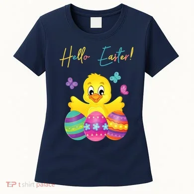 Hello Easter Cute Chick Holiday Women's T-Shirt